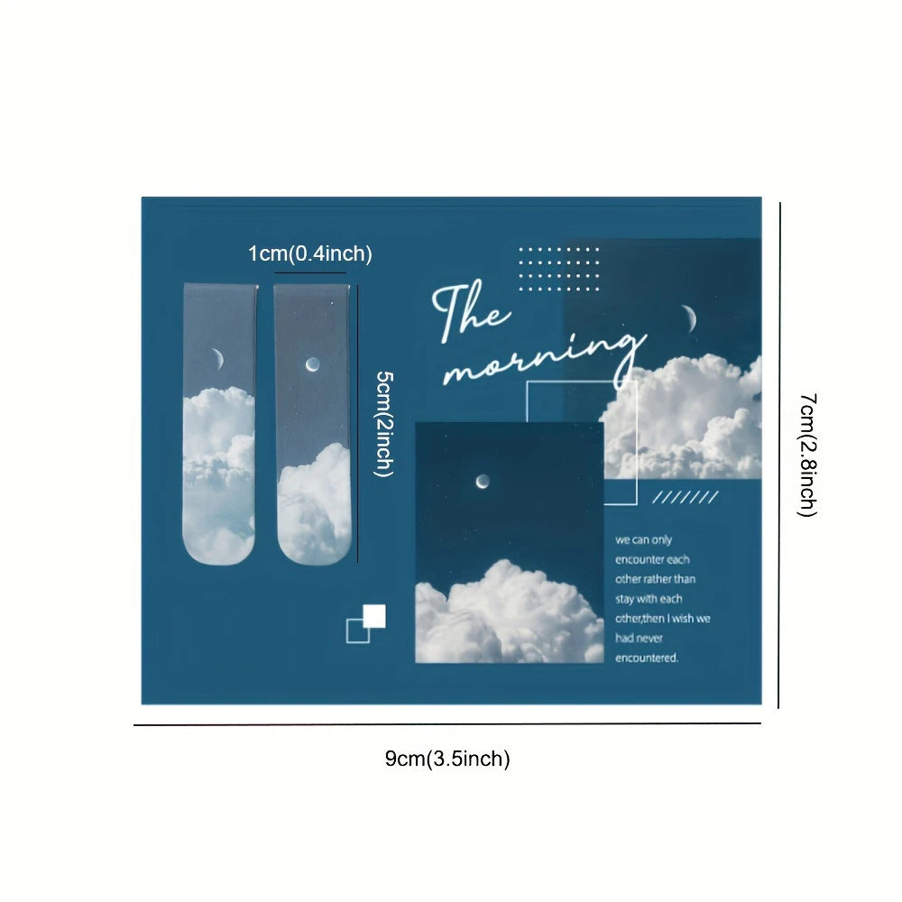 Magnetic Bookmark Beautiful Scenery Clouds Simple Literary Pattern