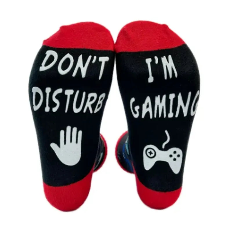 2pairs /Do Not Disturb Gaming Funny Socks for Men Women Teen Boys-Easter Fathers Birthday Christmas Gifts Stocking ,чулки, Peaceful Pleasures Health and Wellness