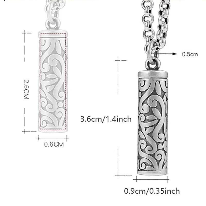 Pill Box Stainless Steel Sealed Capsule Waterproof Camping Firstaid Pendant Travel Outdoor Portable Case Organizer Peaceful Pleasures Health and Wellness
