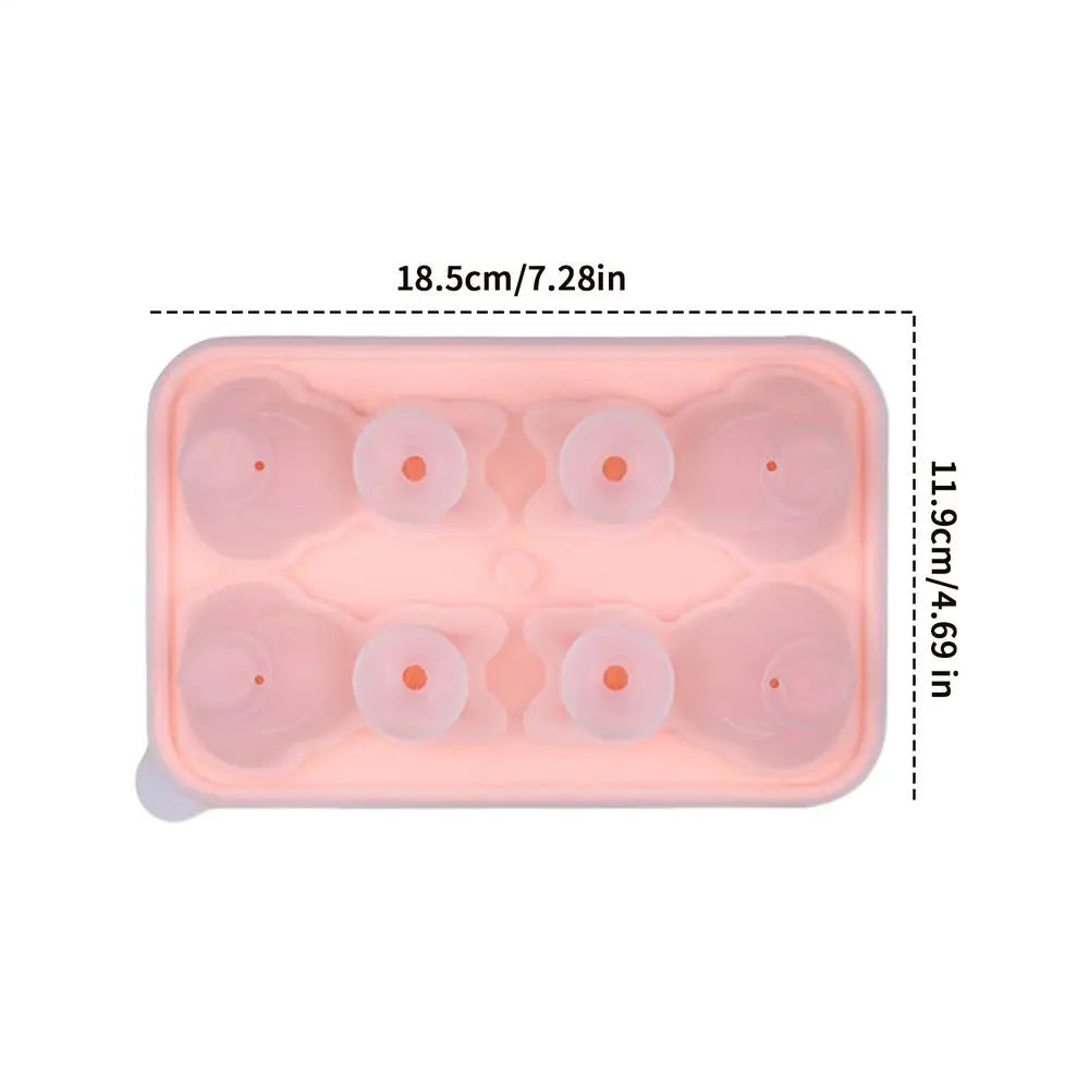 Cat-Shaped Silicone Ice Cube Tray Mold – 3D Animal Ice Maker