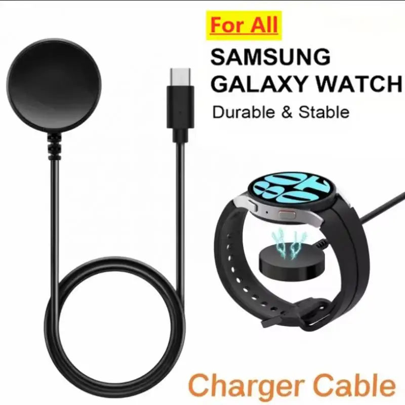 Portable Magnetic Watch Wireless Charger USB Cable Fast Charging Dock Station For Samsung Galaxy Watch 8 7 6 5pro 5 4 3 Active 2 Peaceful Pleasures Health and Wellness