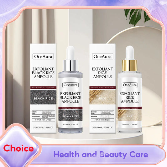 OceAura Rice Extract Exfoliating Serum – Hyaluronic Acid 100ml Exfoliating Face Serum Peaceful Pleasures Health and Wellness