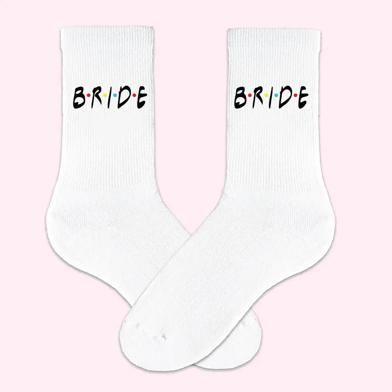 Bride to Be Socks – Friends Themed Bachelorette Bridal Gift Novelty Bridal Socks Peaceful Pleasures Health and Wellness