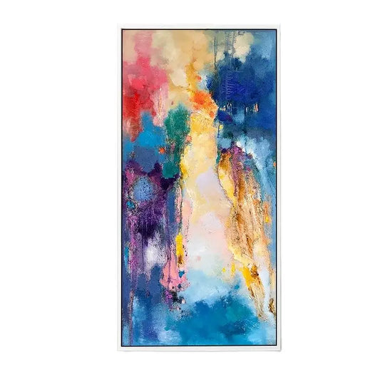 Hand-painted Abstract Abstract Murals, Living Room Paintings, Villa Paintings, Hand Painted Abstract Peaceful Pleasures Health and Wellness 50x100cm