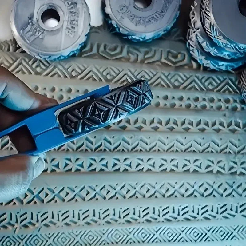 Egyptian Clay Texture Roller Stamp – Pottery & DIY Craft Tool