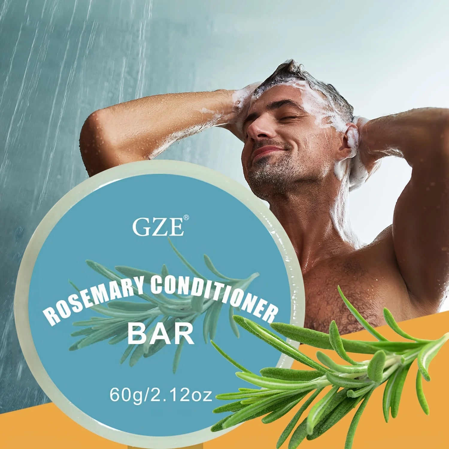GZE Rosemary Conditioner Bar – Volume for Thin & Limp Hair Solid Conditioner Bar Peaceful Pleasures Health and Wellness