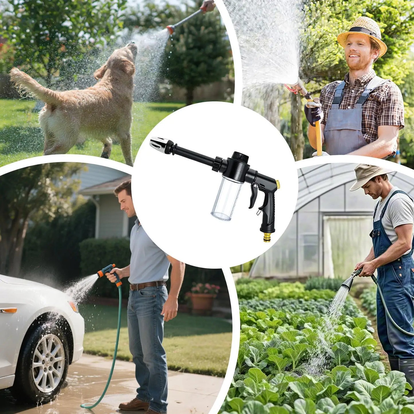 High-Pressure Foam Car Wash Sprayer | Adjustable Nozzle