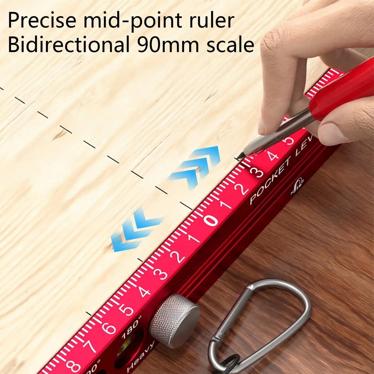 Aluminum Precision Woodworking Ruler | Inch & Metric T-Track