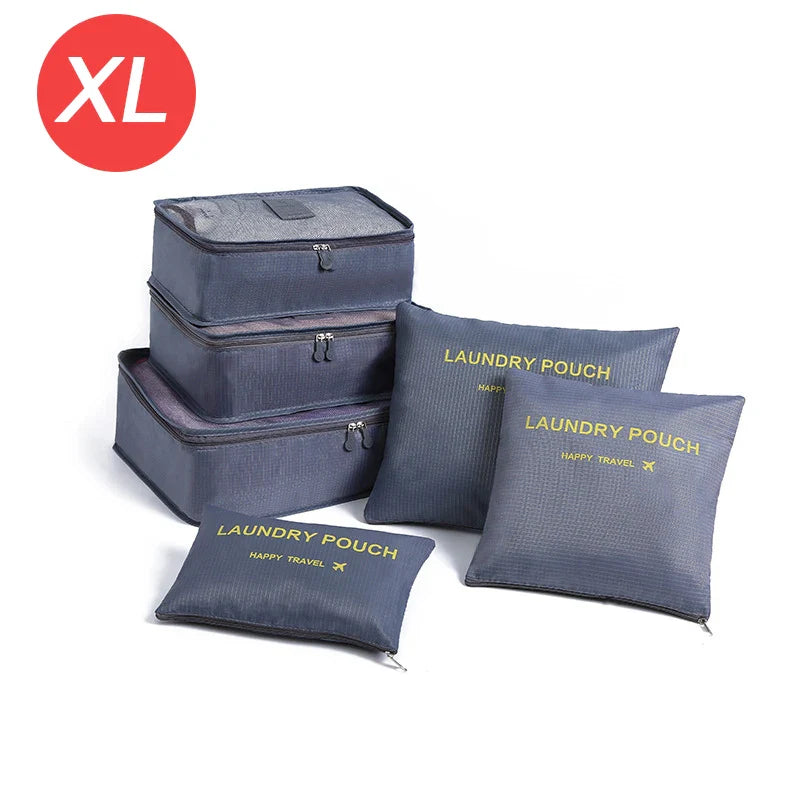 6-Piece Travel Packing Cubes Set | Luggage Organizer Bags