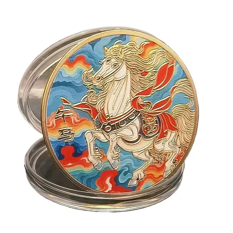 Chinese Zodiac Horse Lucky Coin | Feng Shui Collectible Gift