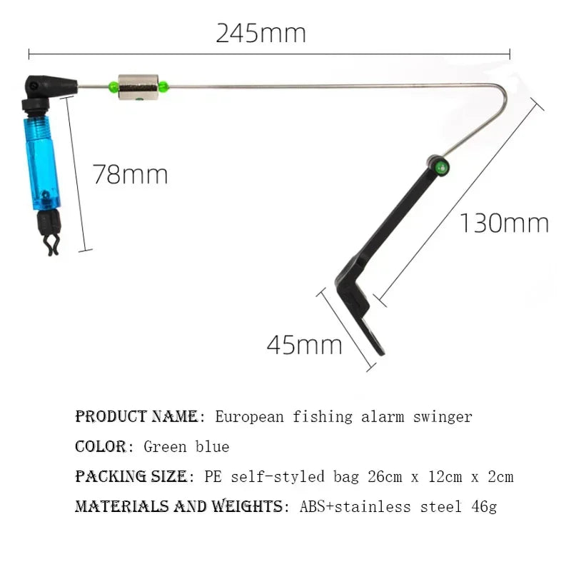 Car Fishing European Carp Alarm Swing Signal Sea Pole Stainless Steel