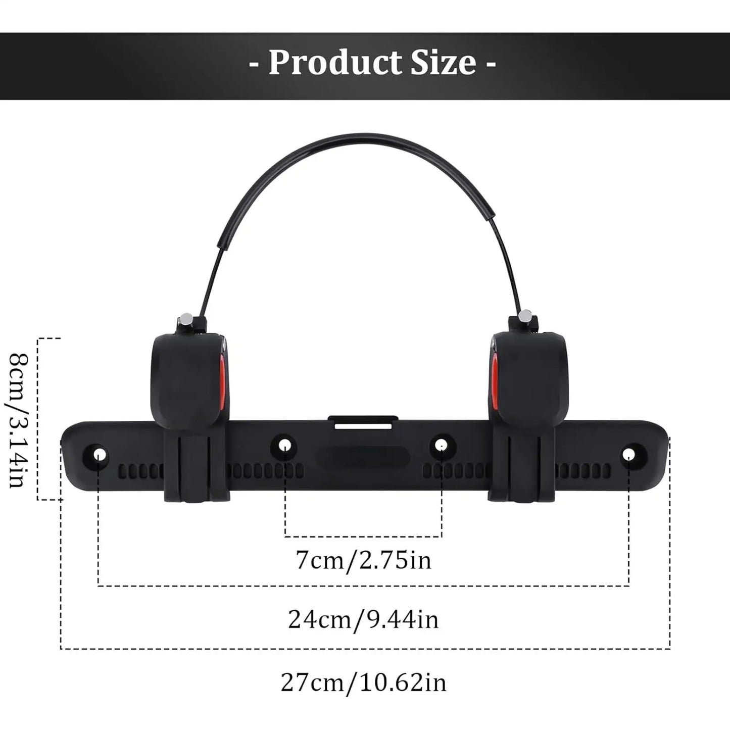 Bike & Motorcycle Pannier Rack Side Bag Buckle | Nylon Pannier Rack Buckle Peaceful Pleasures Health and Wellness