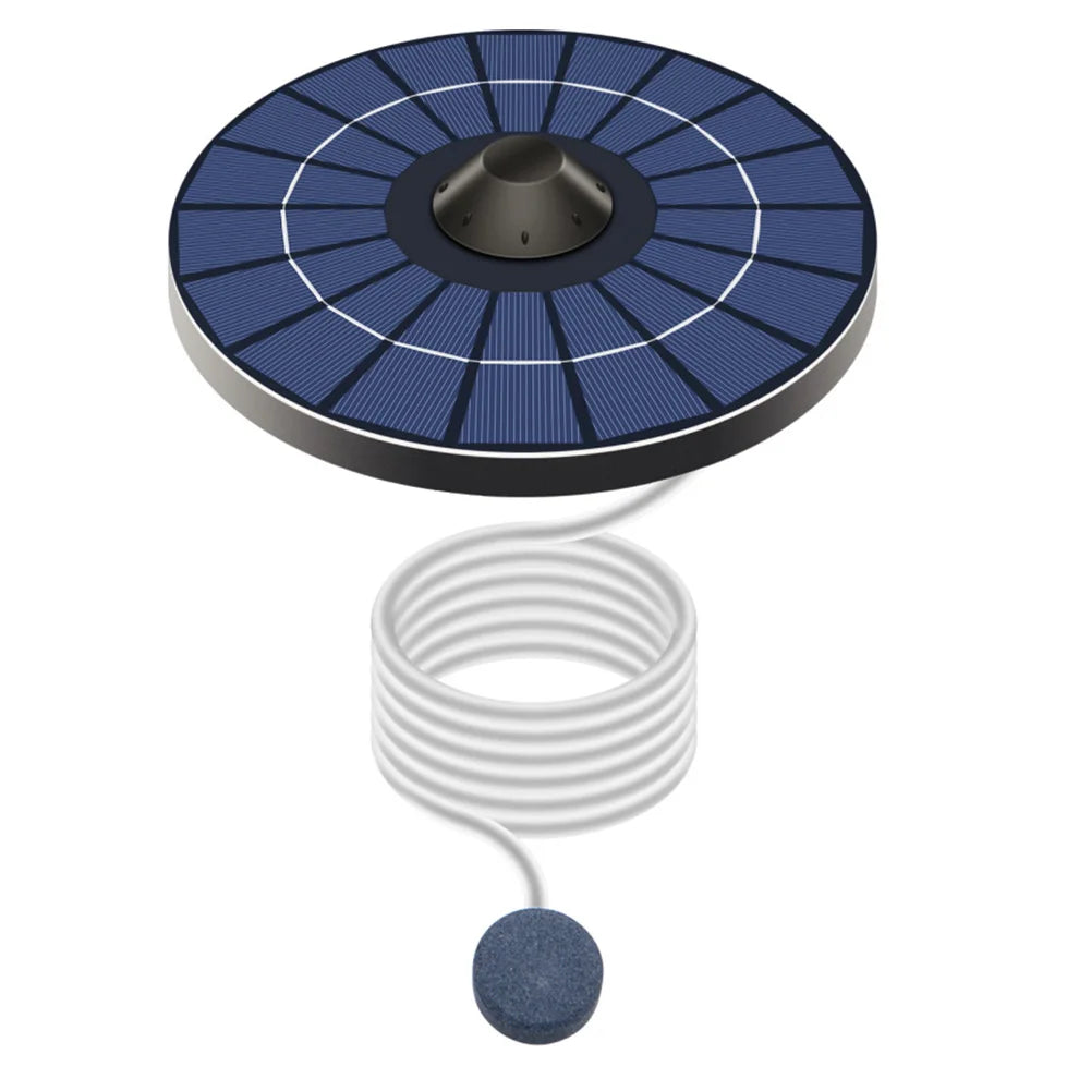 Solar Floating Pond Aerator Pond Oxygen Pump with Air Hose and Bubble Stone Bubble Oxygenator Auto Off for Garden Pond Peaceful Pleasures Health and Wellness Blue