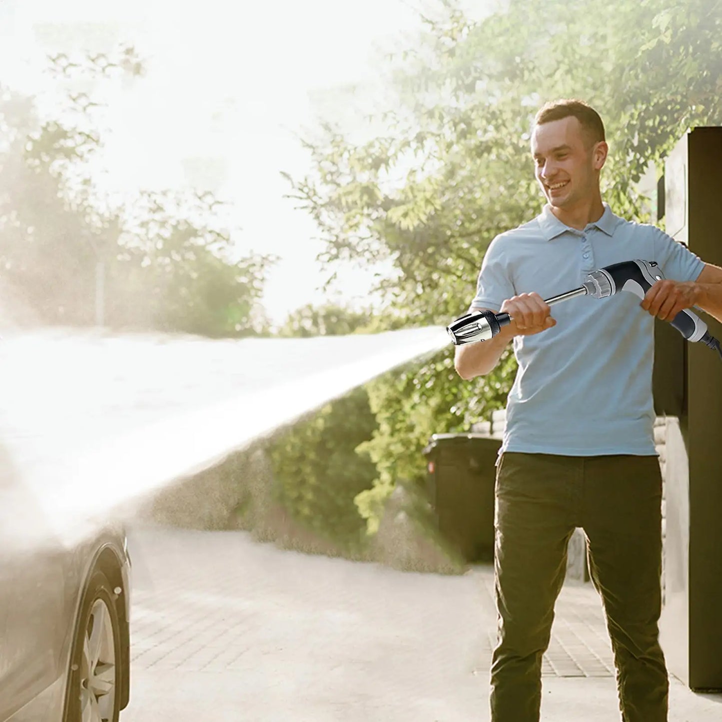 High Pressure Garden Hose Nozzle Sprayer | Car Wash & Lawn