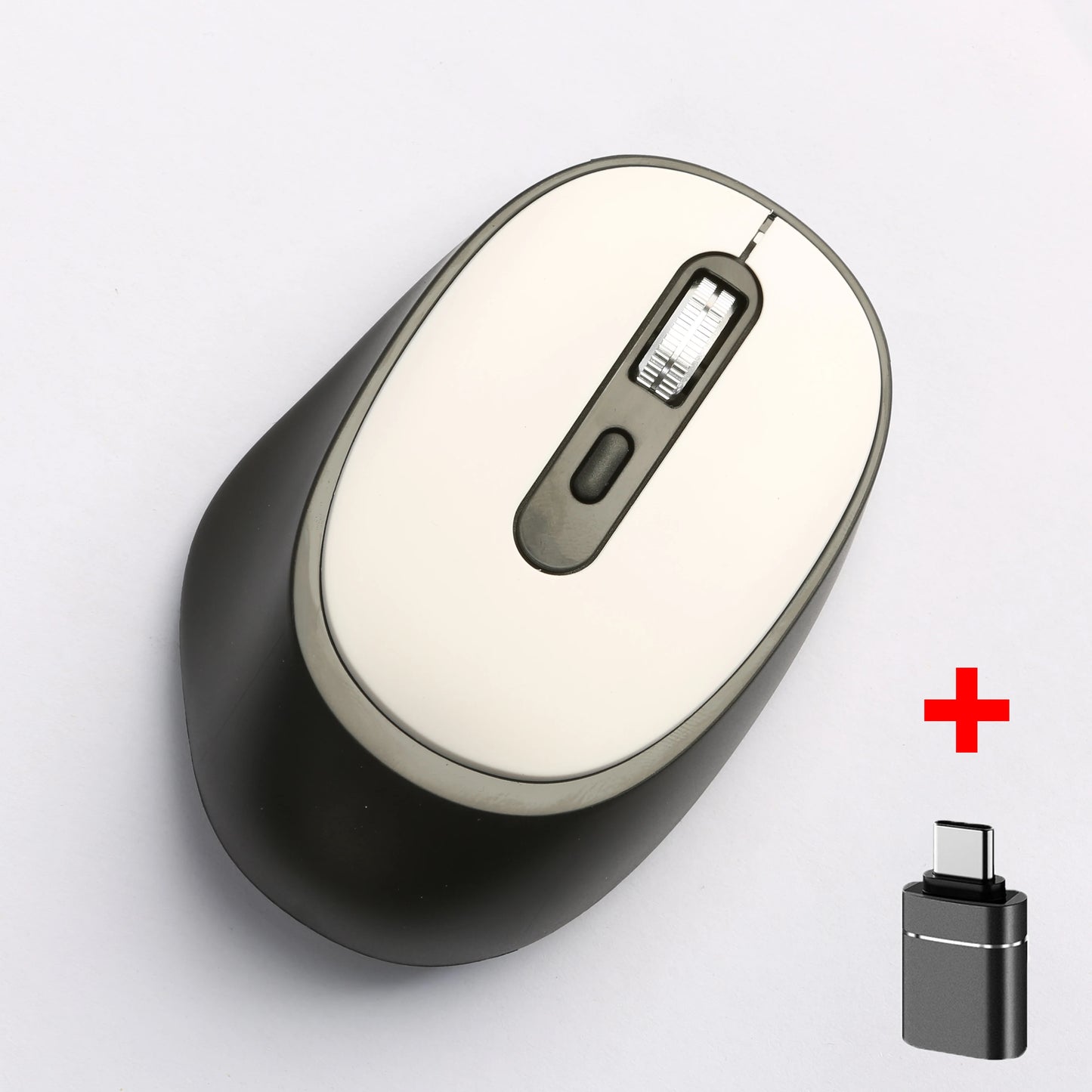 2.4G Wireless Mouse Portable Laptop Mouse Mobile Optical Office Mouse Adjustable DPI Levels for Notebook PC Laptop MacBook Peaceful Pleasures Health and Wellness WHITE with OTG
