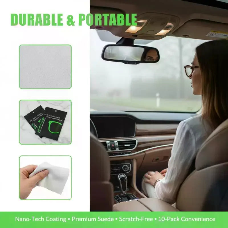 10-Pack Anti-Fog Microfiber Lens Cleaning Cloths for Glasses Microfiber Cleaning Cloth Peaceful Pleasures Health and Wellness Default Title