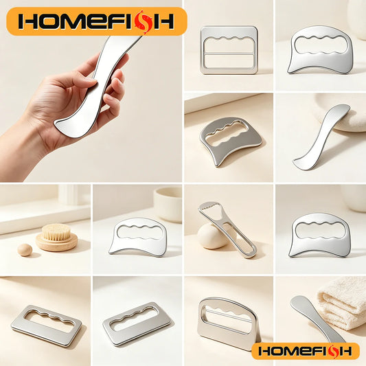 Stainless Steel Gua Sha Board | Sports & Fitness Massage Tool Gua Sha Massage Tool Peaceful Pleasures Health and Wellness