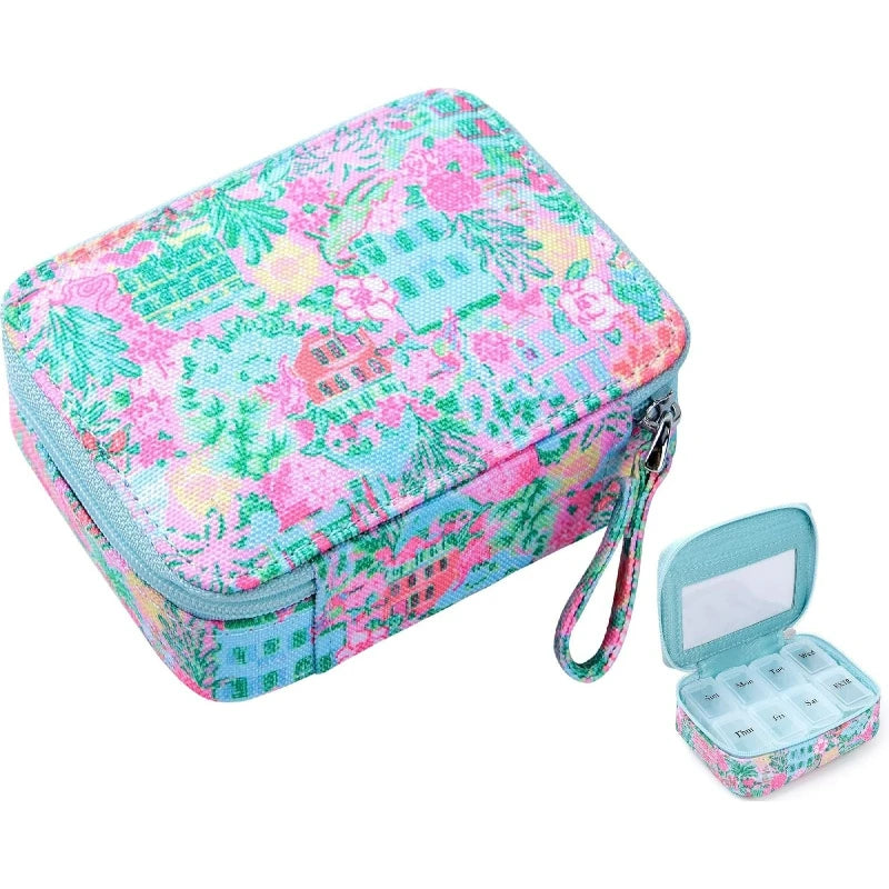 Pill Organizer Case, Weekly Pill Box for Vitamin and Supplement Holder, 7-Day Travel Organizer Medicine Case Peaceful Pleasures Health and Wellness