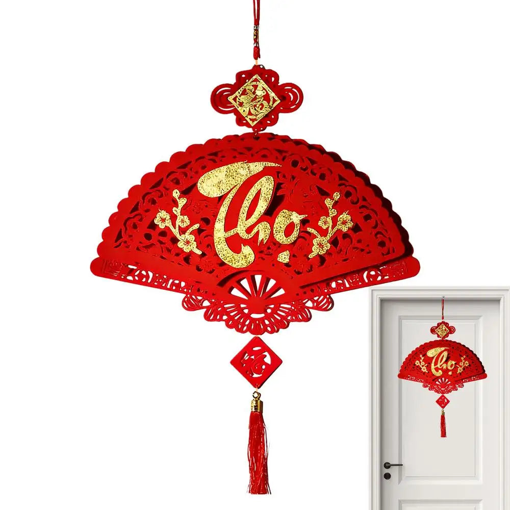 Chinese New Year Decorations Vietnamese Holiday Pendant 2026 Spring Festival Red And Gold Wall Decorations For Home Office Car Peaceful Pleasures Health and Wellness F China Mainland