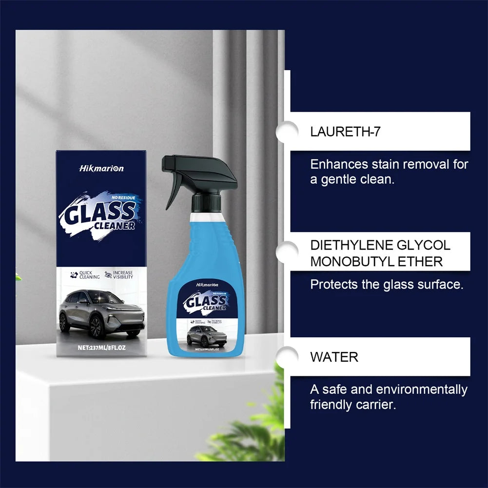 Glass oil film cleaner,Anti-Glare Window Cleaning Agents,Professional Automotive Glass Cleaner/Household Window Maintenance Peaceful Pleasures Health and Wellness
