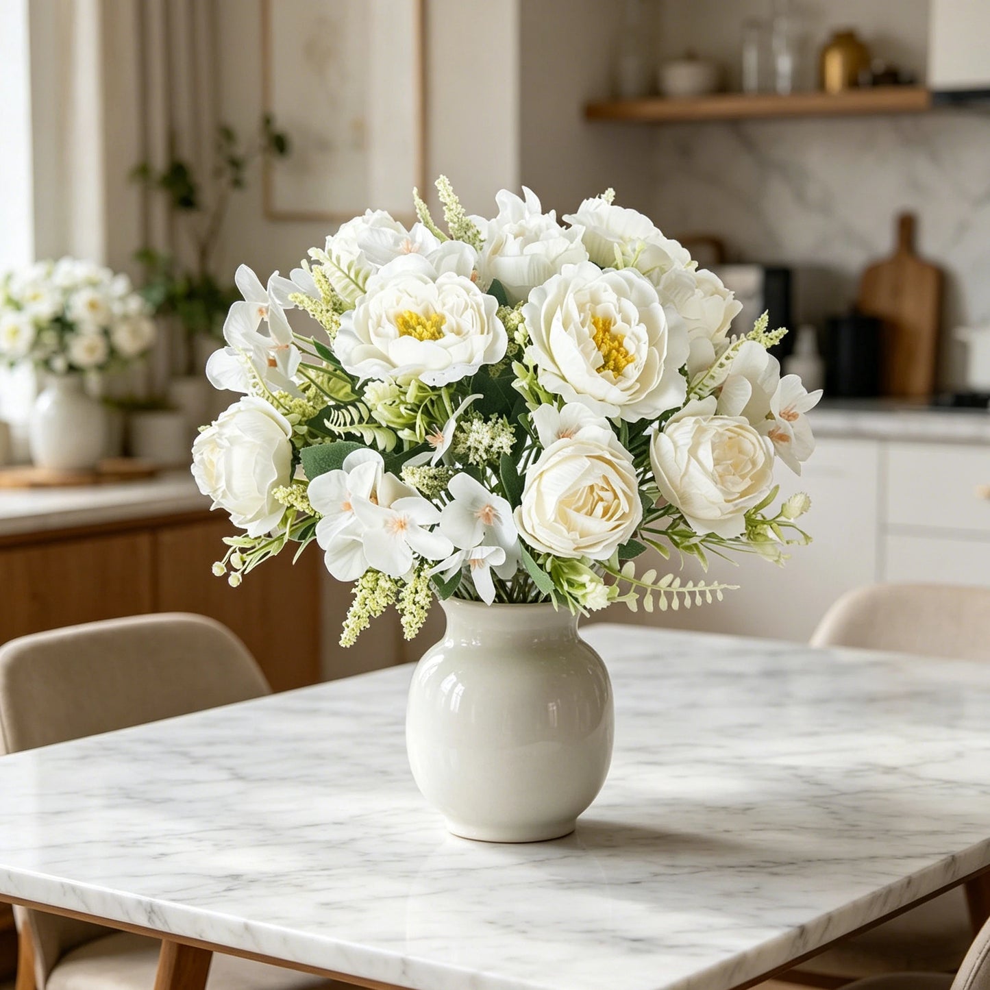 Artificial Silk Peony Bouquet – Wedding & Home Décor Flowers