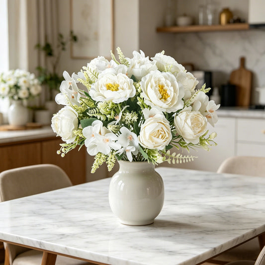Artificial Silk Peony Bouquet – Wedding & Home Décor Flowers Artificial Flower Bouquet Peaceful Pleasures Health and Wellness