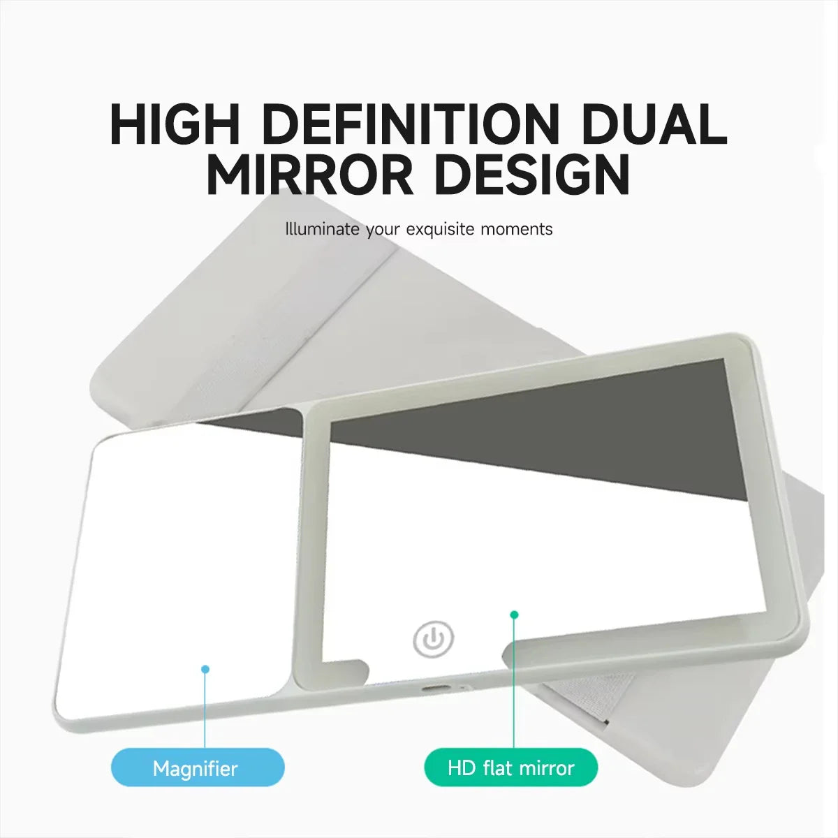 Car Sun Visor LED Makeup Mirror – HD 3X Magnifying & Dimmable