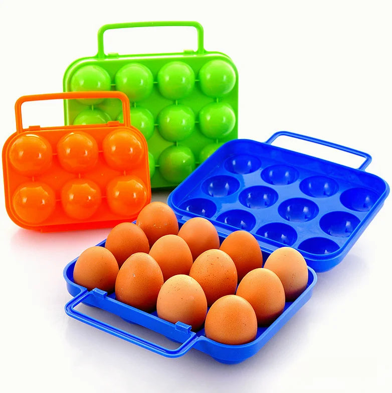 Portable Egg Holder Storage Box – 2/4/6/12 Grid Camping Case Egg Storage Container Peaceful Pleasures Health and Wellness