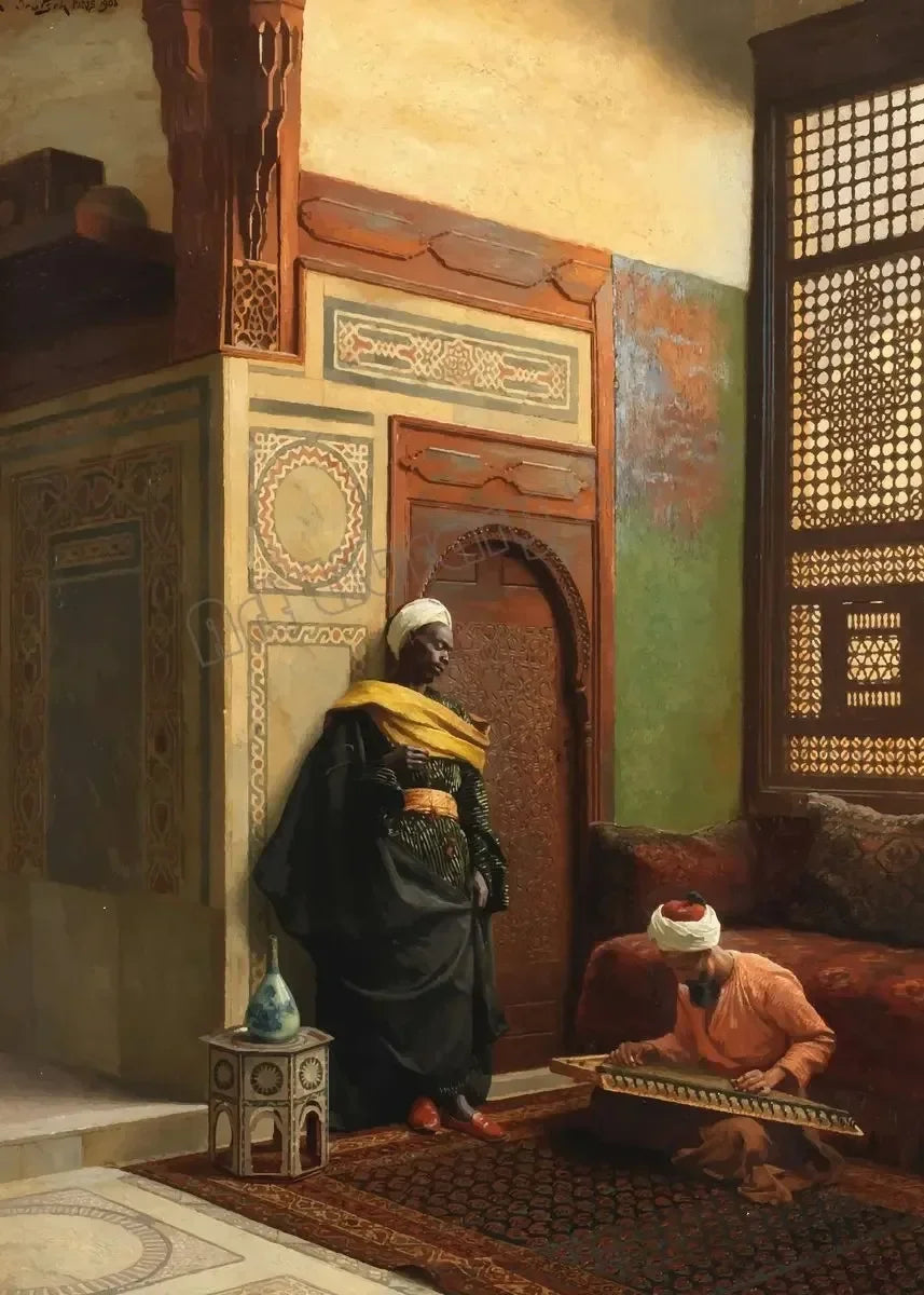 Canvas Painting Gerome Classic Artwork Arabs Living Landscape Poster Arabic Carpet Merchant Wall Art Pictures Home Decor Peaceful Pleasures Health and Wellness 26 40x60cm Unframed