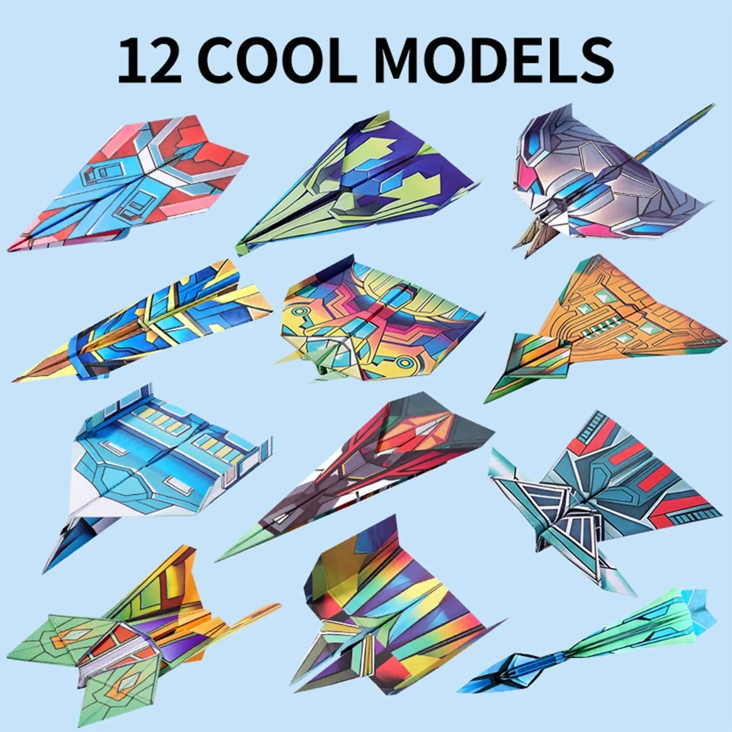 12 Patterns Paper Airplane Book, Creative STEM Toys for Kids & Adults, Perfect Gift for Birthday, Travel, Classroom & Home Peaceful Pleasures Health and Wellness