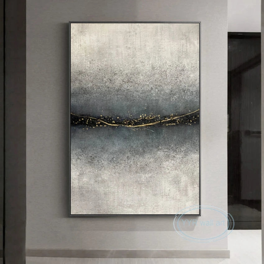 Nordic Abstract Oil Painting Handmade Canvas Decorative Mural Frameless Acrylic Hanging Image For LivingRoom Bedroom Aisle Porch Peaceful Pleasures Health and Wellness