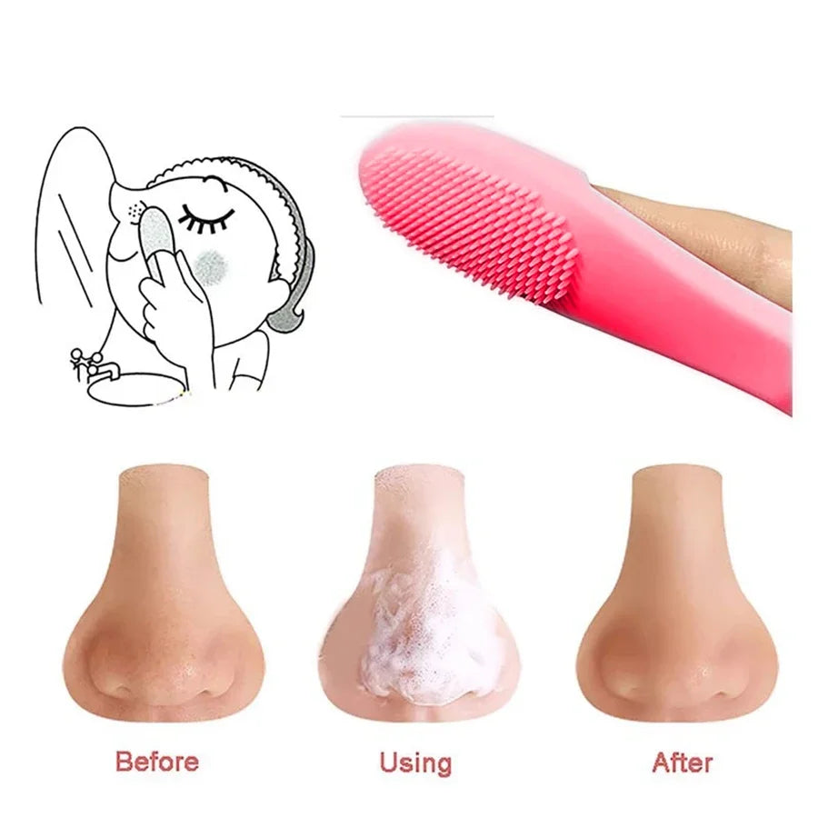 Silicone Face & Nose Scrub Brush | Exfoliating Cleansing Tool Facial Cleansing Brush Peaceful Pleasures Health and Wellness