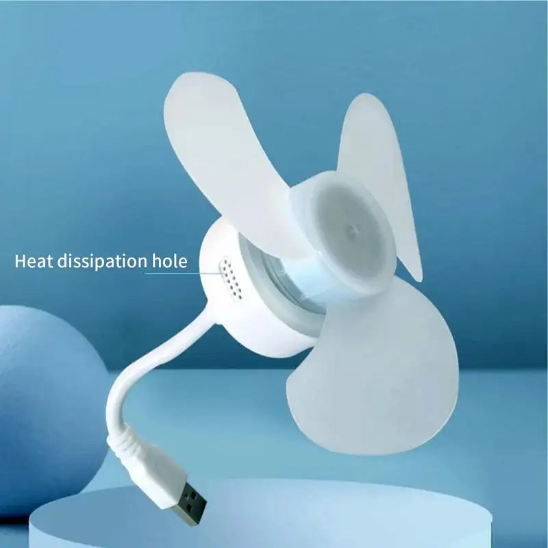 Portable Fan USB Personal Portable Airflow 5V Powerful Silent Personal Fan With Portable Airflow For Camping Bedroom Traveling Peaceful Pleasures Health and Wellness