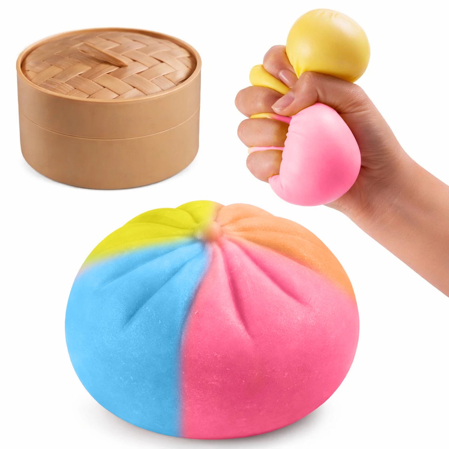 Bread Squeeze Ball Sensory Toy – 10 Colors | Kids & Adults