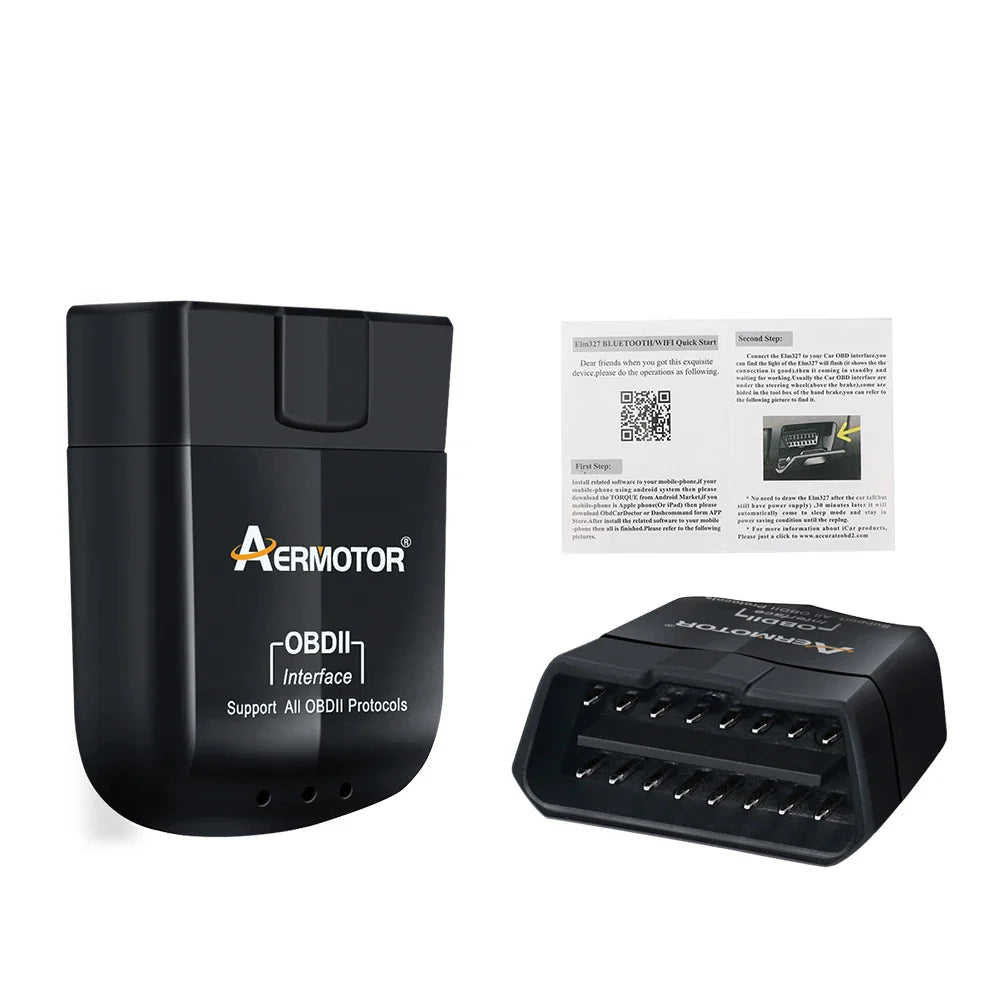 Aermotor ELM327 V1.5 OBD2 Scanner Bluetooth 4.0 WiFi iOS Android