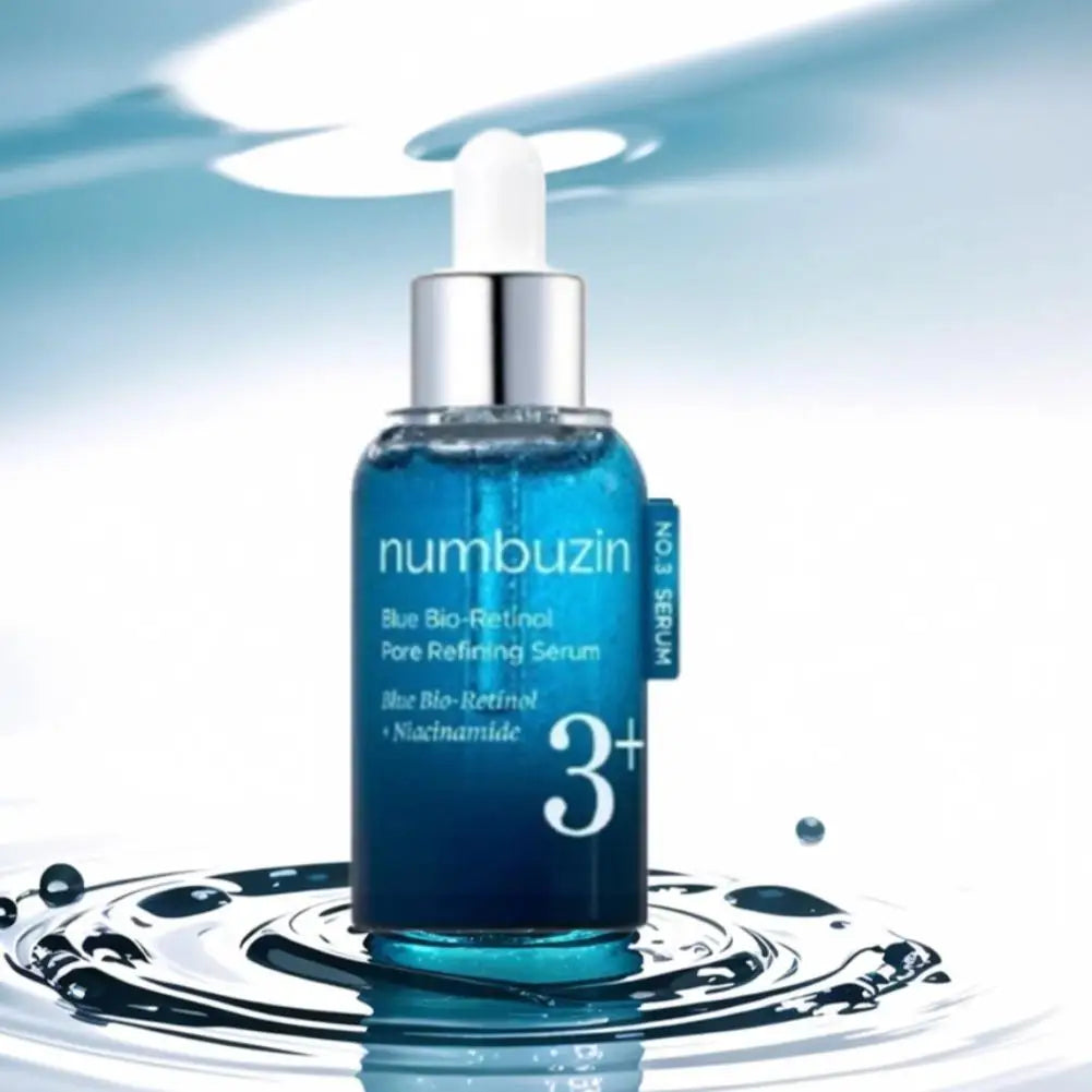 Numbuzin No.3 Blue Bio-Retinol Pore Refining Serum Niacinamide Gentle Improve Skin Texture Tighten Pores Korea Face Essence Care Peaceful Pleasures Health and Wellness