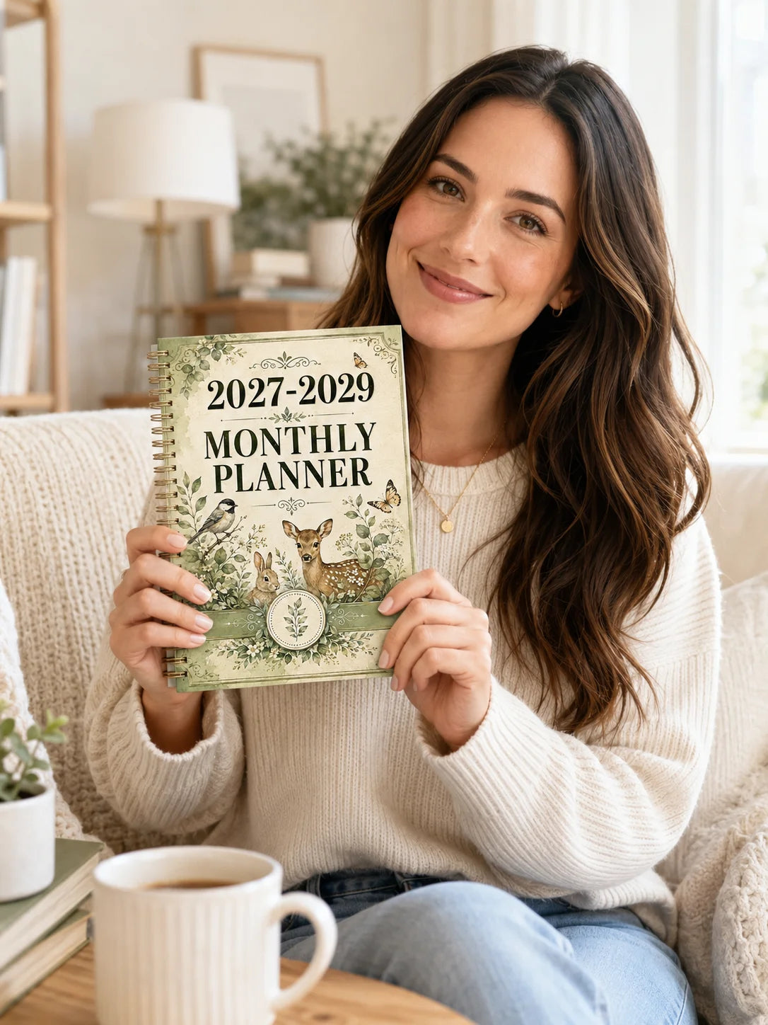 2027-2029 Forest Animal Wind Monthly Plan A5 Spiral Binding Schedule
