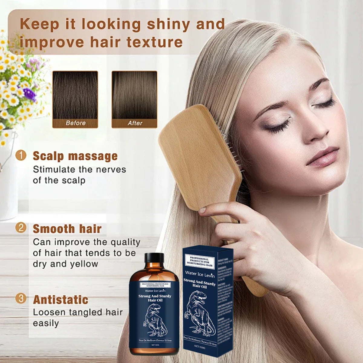 Hair Oil – Hyaluronic Acid, Olive & Coconut for Soft Shiny Hair