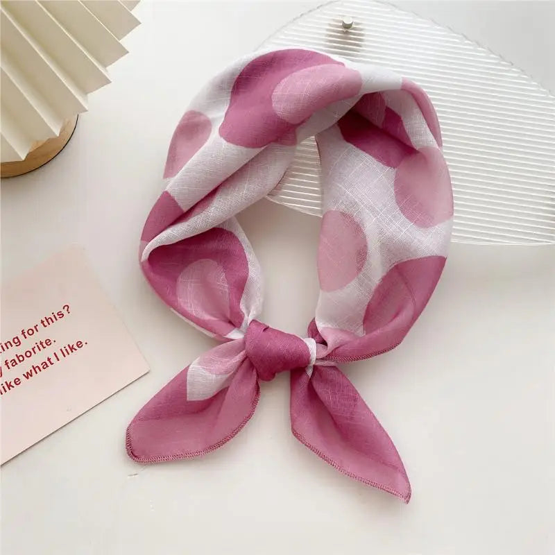58cm Square Scarf – Handkerchief Print Neck, Hair & Bag Wrap