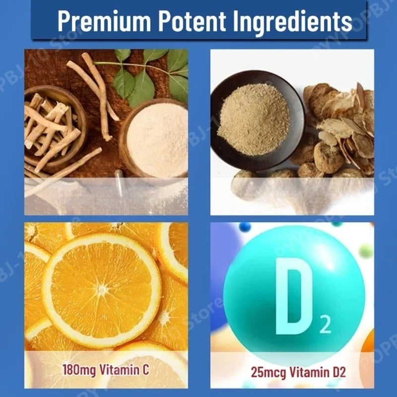 Vitamin D2 & C Gummies | Vegan Blueberry Non-GMO 60ct