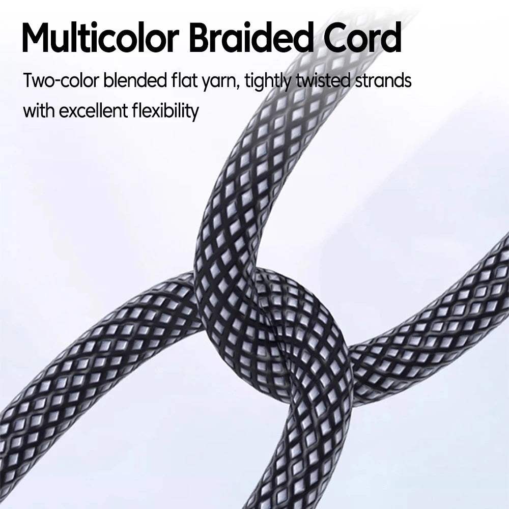100W USB-C Fast Charging Cable 90° Braided | 1M 1.5M 2M