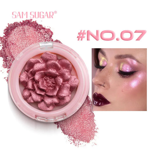 SAM SUGAR 3D Rose Highlighter Palette – Bronzer & Shimmer Highlighter Palette Oasis Select NO.07