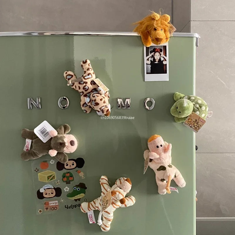 1PCS Plush Animals Fridge Magnets Cute Design Easy To Stick Fridge Stickers Multifunctional Strong Magnet Refrigerator Magnet Peaceful Pleasures Health and Wellness