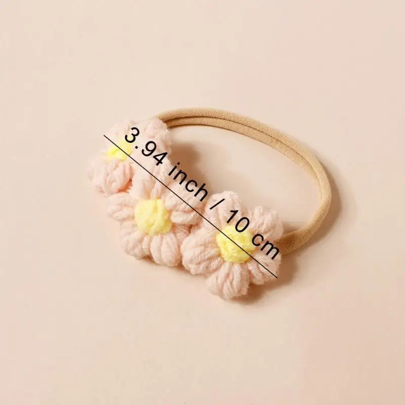 Baby Floral Headband – Soft Knit Hairband for Girls 0–1Y