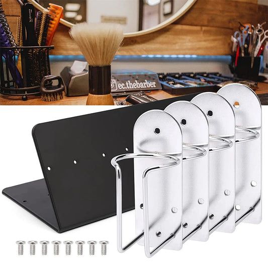 Barbershop Hair Clipper Holder Electric Trimmer Station Display Rack Barber Stainless Steel Clipper Organizer Hair Stylist Tools Peaceful Pleasures Health and Wellness