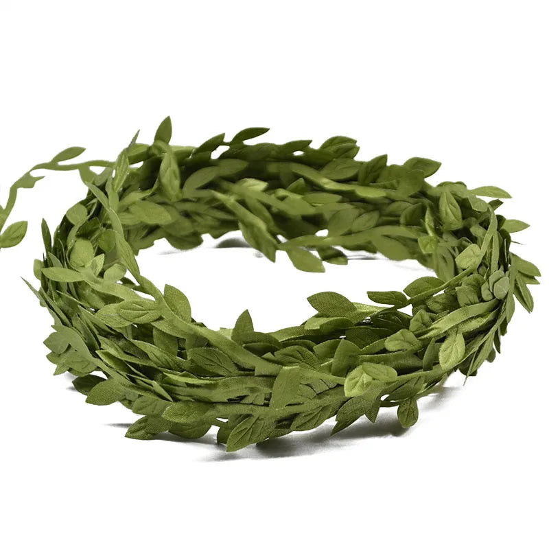 10/20M Silk Artificial Leaf Faux Vine for DIY Wreath & Home Decor