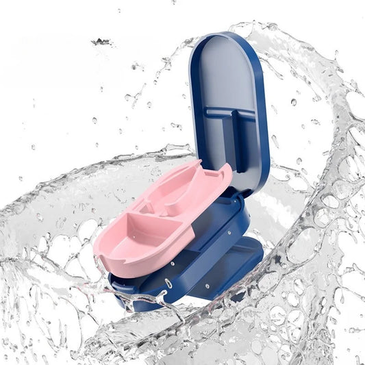 Portable Pill Cutter & Storage Box | Stainless Steel Blade Pill Cutter Organizer Peaceful Pleasures Health and Wellness