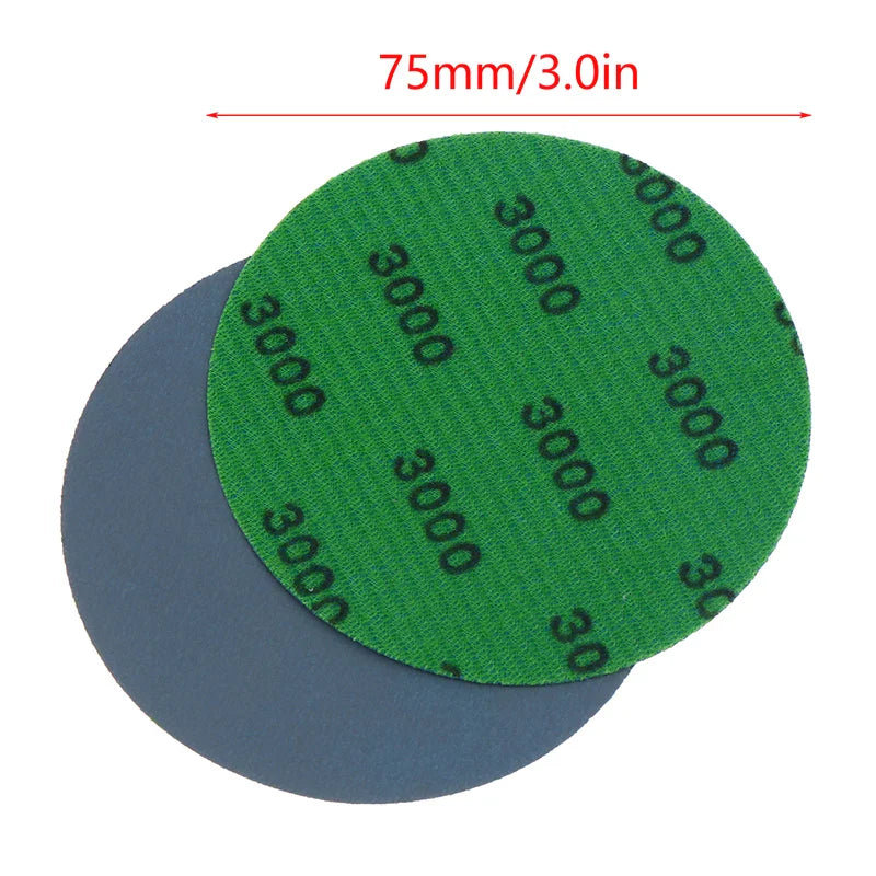 30-Pack 3" Sanding Discs 800–3000 Grit Wet/Dry Hook & Loop