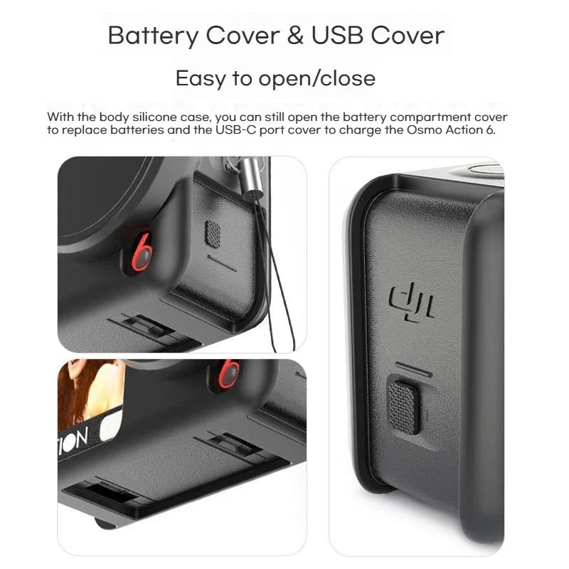 Silicone Case & Tempered Film for DJI Osmo Action 6