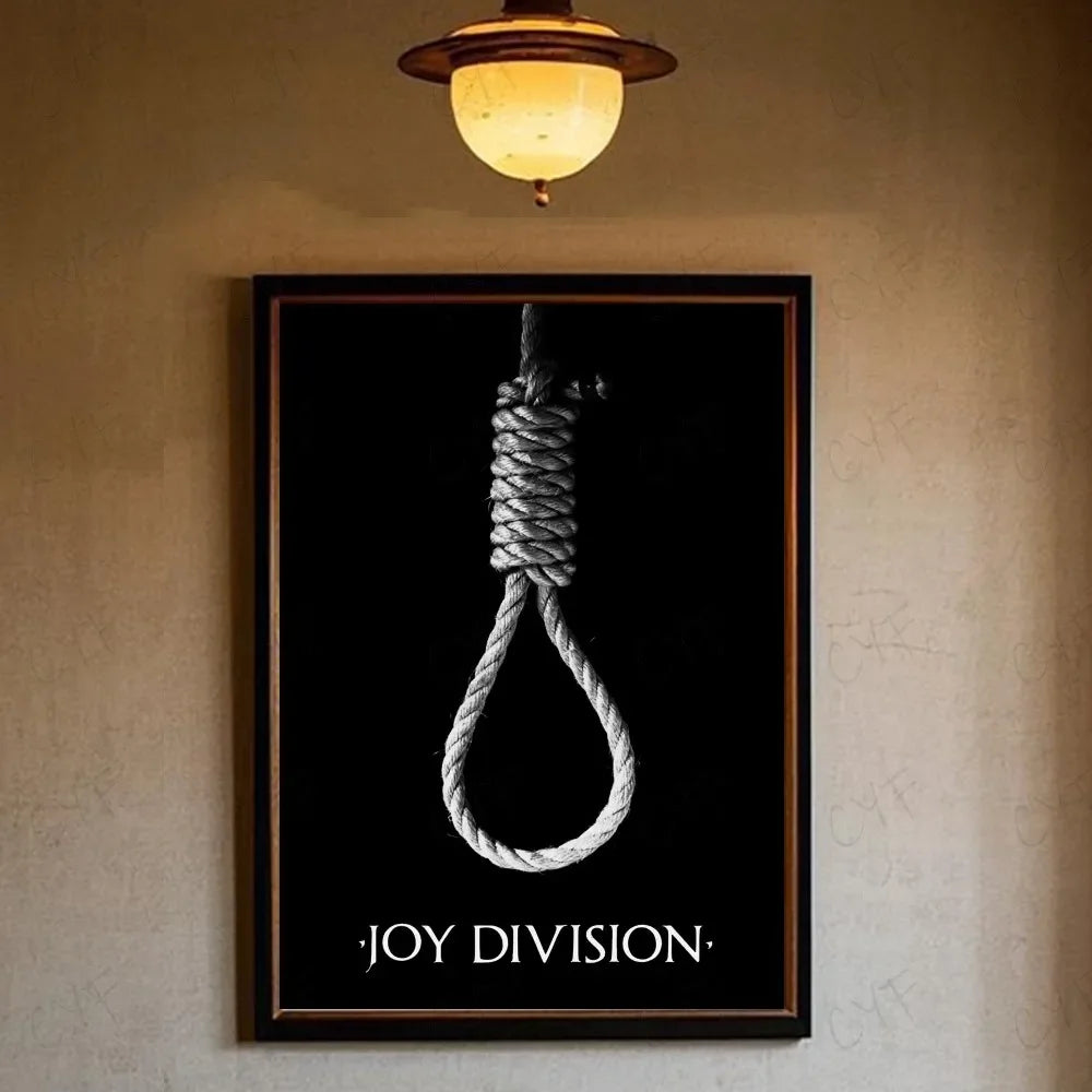 Joy Division British Post Punk Band Canvas Poster Minimalist Aesthetic Wall Art Print Modern Living Room Home Decor Peaceful Pleasures Health and Wellness